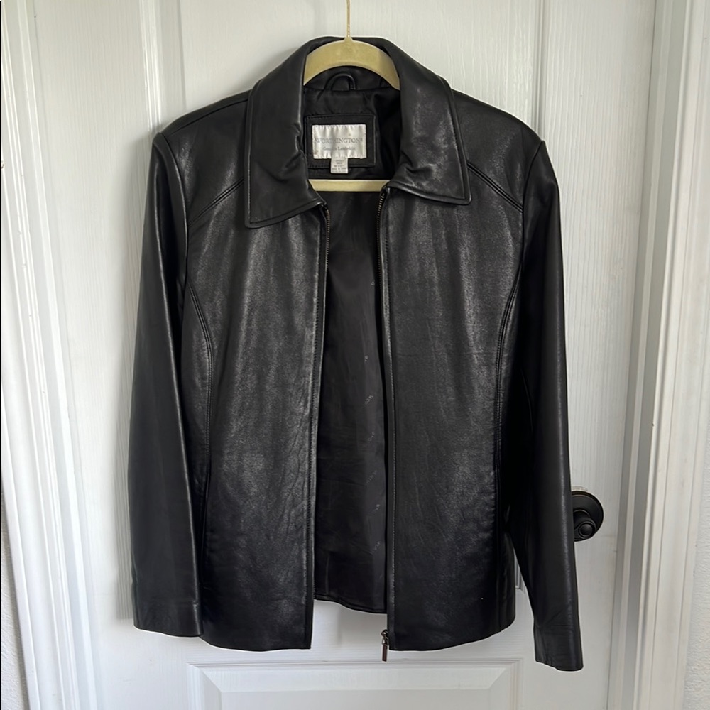 Worthington Genuine Black Leather Jacket